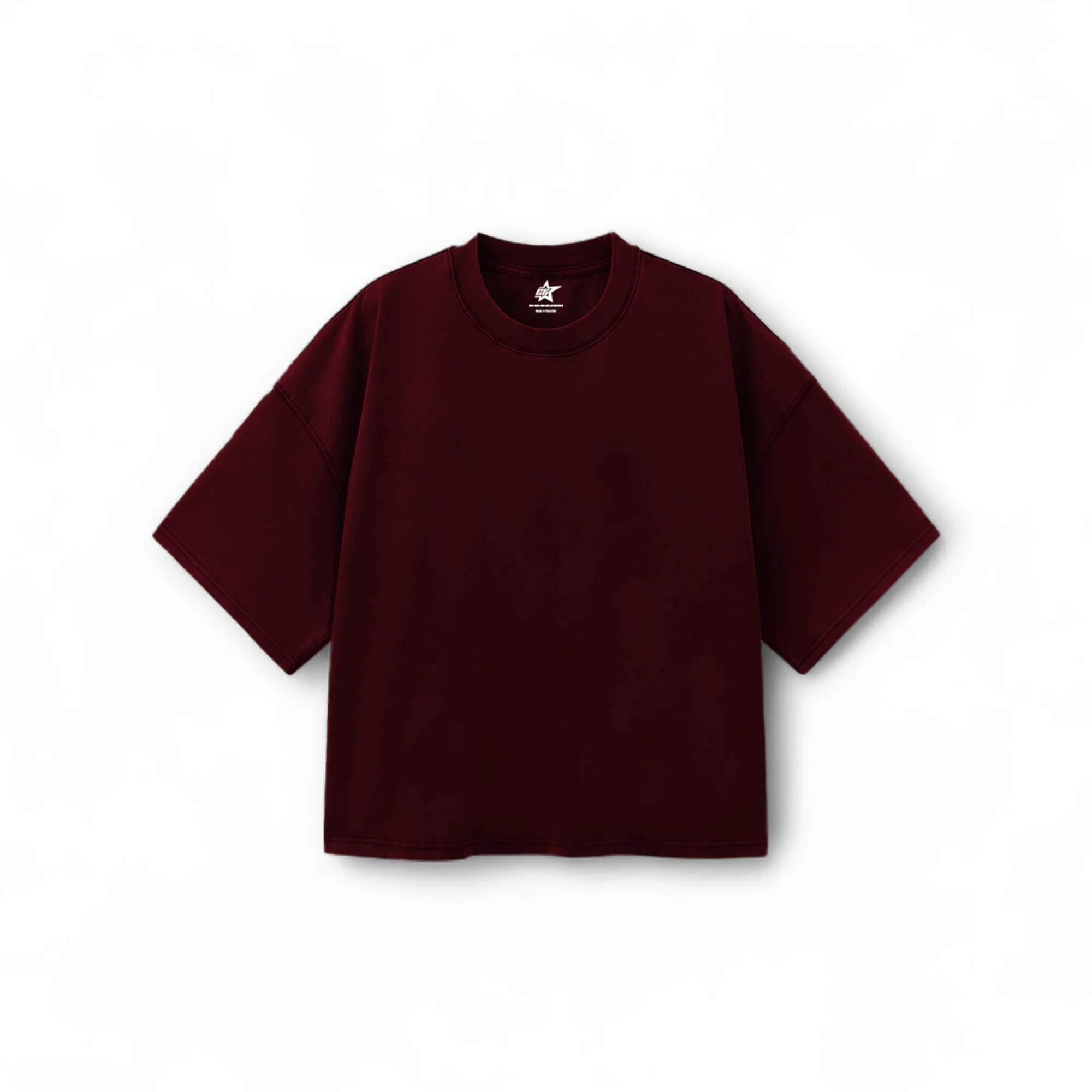 Dark Maroon Essential Tee - Image 4